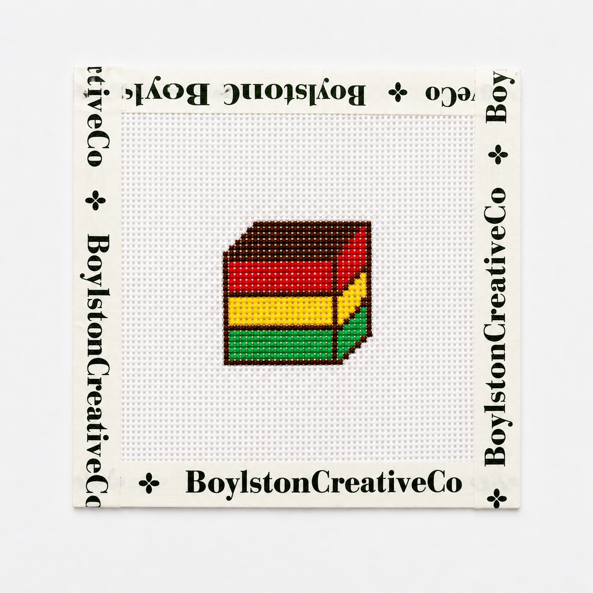 Italian Rainbow Cookie 18 mesh needlepoint canvas by Boylston Creative Co.