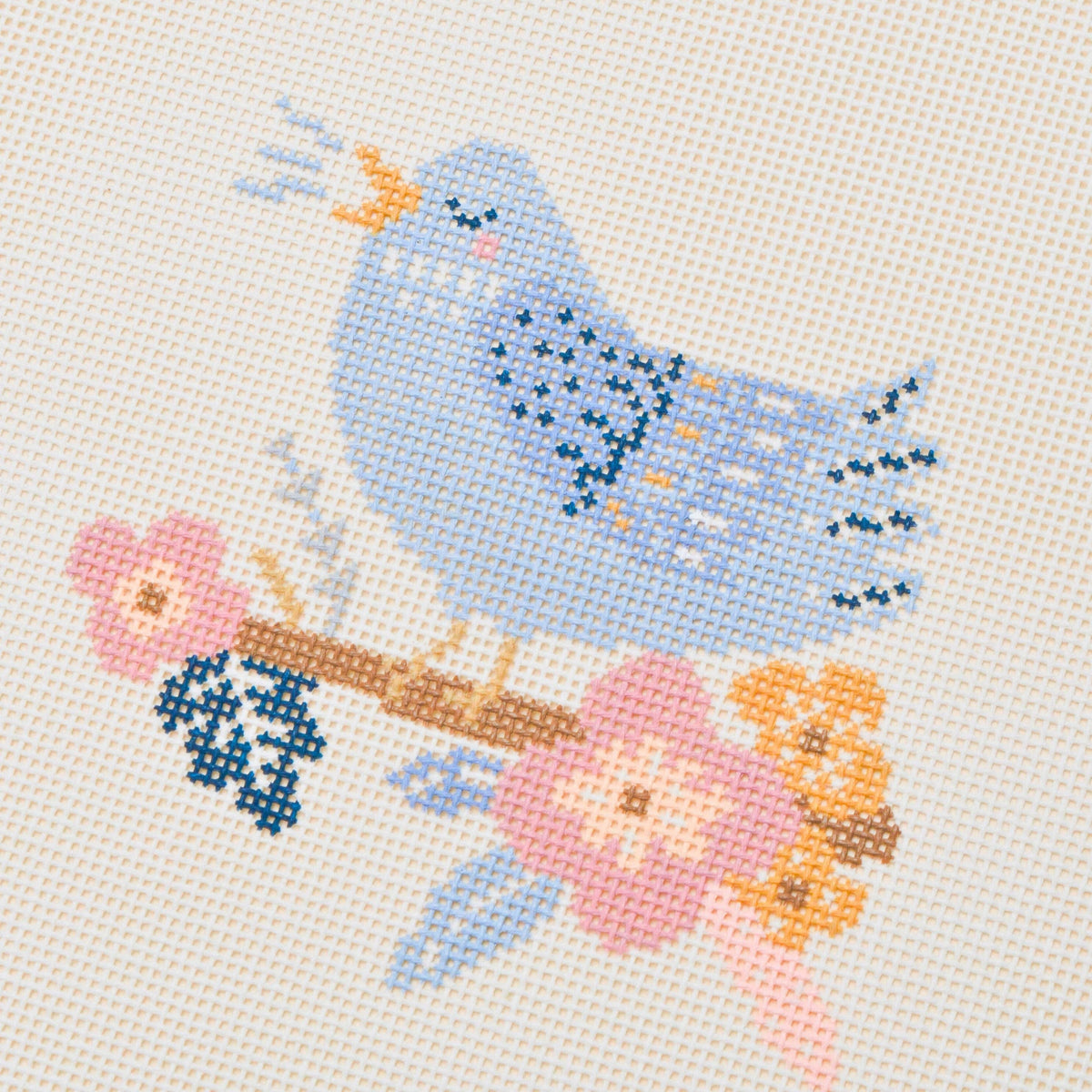 La Fete Four Calling Birds 12 Days of Christmas needlepoint canvas detail