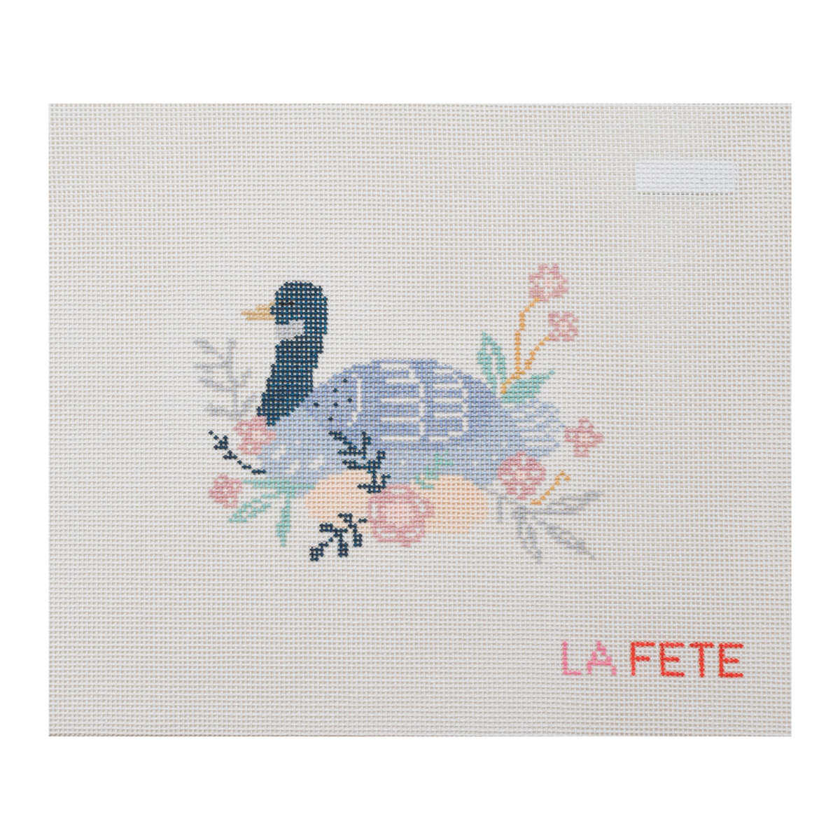 La Fete Six Geese A-Laying hand-painted 18 mesh 12 Days of Christmas needlepoint canvas