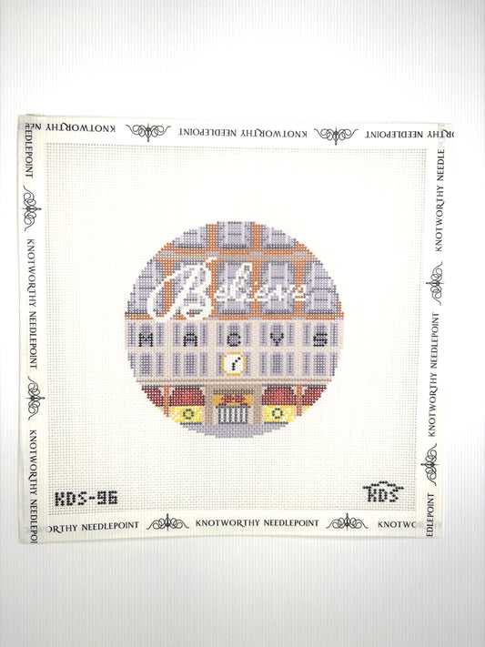Macy's Believe Round Needlepoint Canvas KDS-96 by Kirkland Design Studio