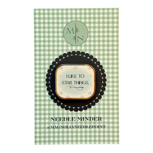 Magnolia Needlepoint I Like To Stab Things magnetic needle minder