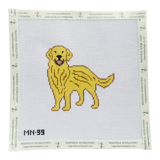 Magnolia Needlepoint MN-99 Golden Retriever needlepoint canvas detail