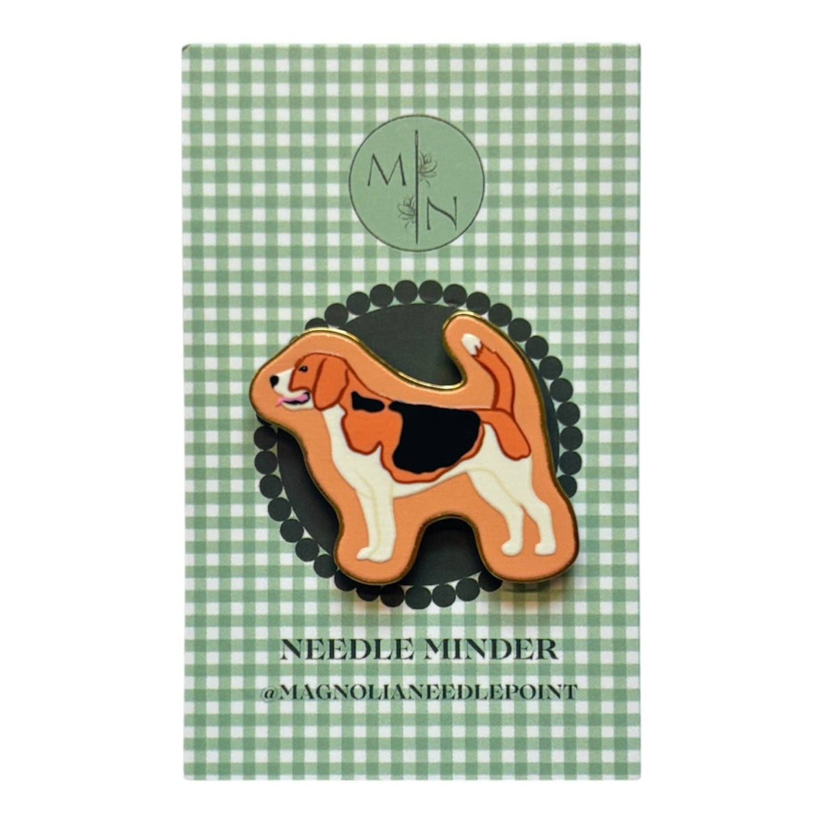 Magnolia Needlepoint MN-NM-03 Beagle magnetic needle minder with strong magnet