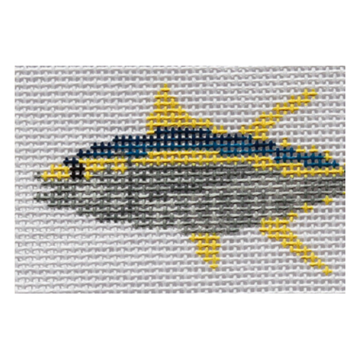 Yellowfin Tuna 18 mesh needlepoint canvas by Merritt Walker Designs
