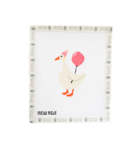 New Age Needlepoint Silly Goose hand-painted 18 mesh needlepoint canvas