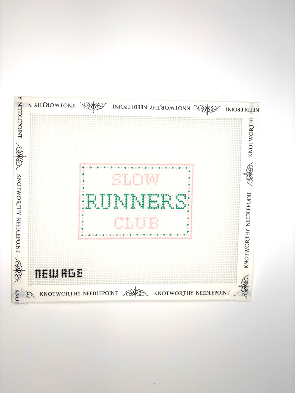 New Age Needlepoint Slow Runners Club hand-painted 18 mesh needlepoint canvas