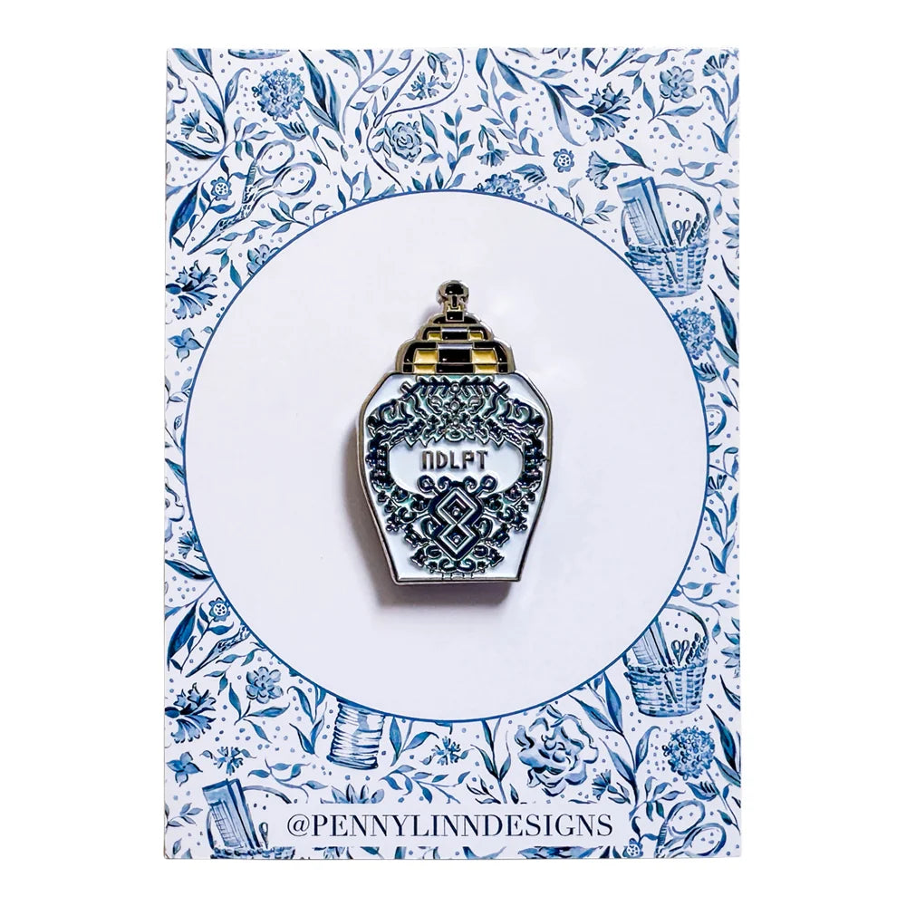 Penny Linn NDLPT Delft Jar magnetic needle minder with strong magnetic hold