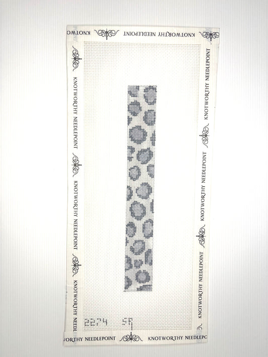 Susan Roberts Leopard Spots Key Fob 18 mesh needlepoint canvas 1 x 7 inches 2274