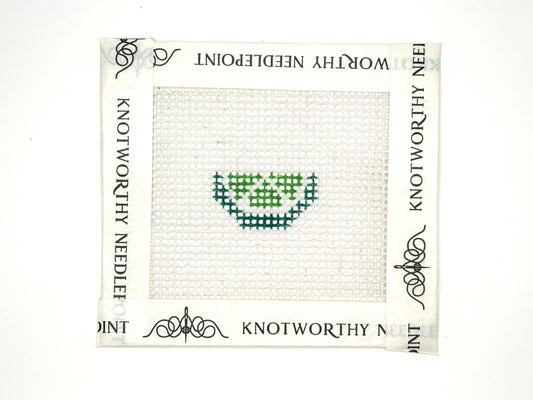 Wild Blue Studios Lime Mini Bag Charm needlepoint canvas